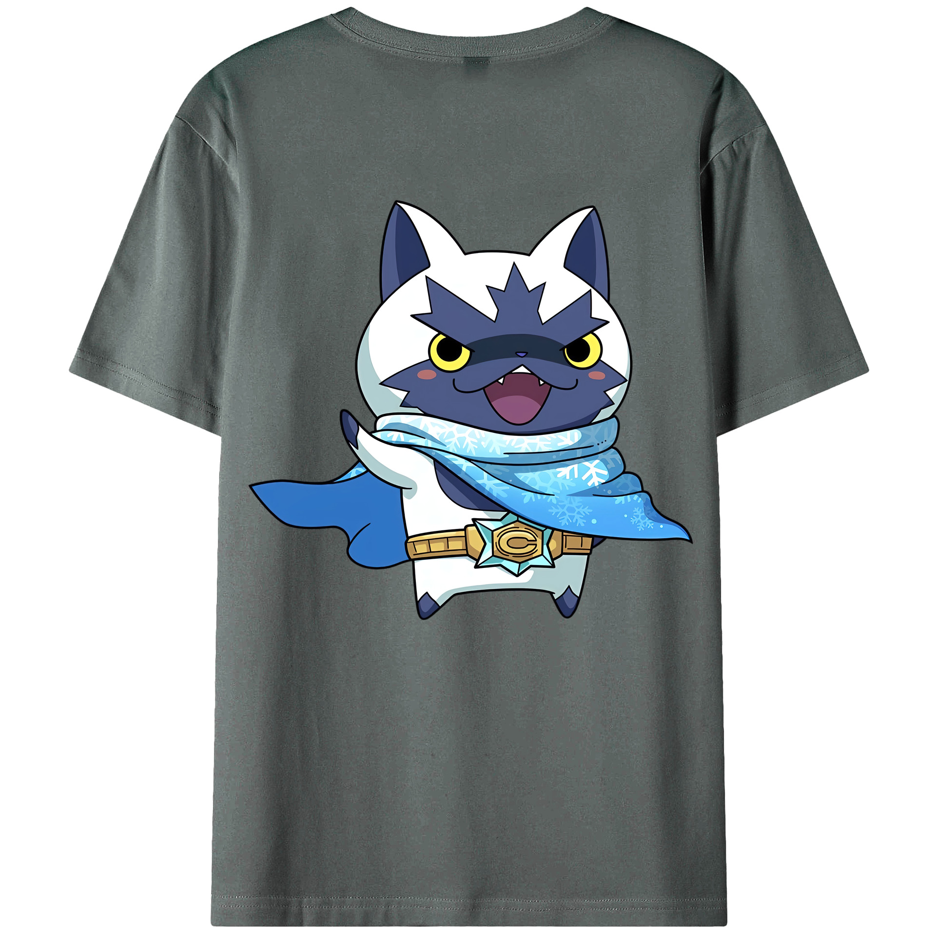 （画像用） 妖怪ウォッチ Yo-kai Watch 綿100％ メンズ半袖Tシャツ（バックプリント） 通気性
